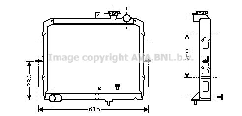 AVA QUALITY COOLING Радиатор, охлаждение двигателя KA2036